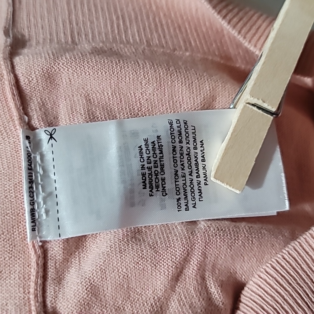 Ralph Lauren Small Pink Ruffle Sweater Top Casual Comfy Cozy Preppy Pullover - Picture 9 of 12